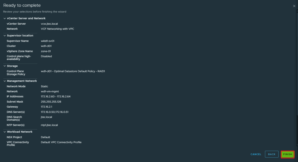 Vcf Supervisor Configuring vSphere Supervisor in VCF 9 - Justin Raley