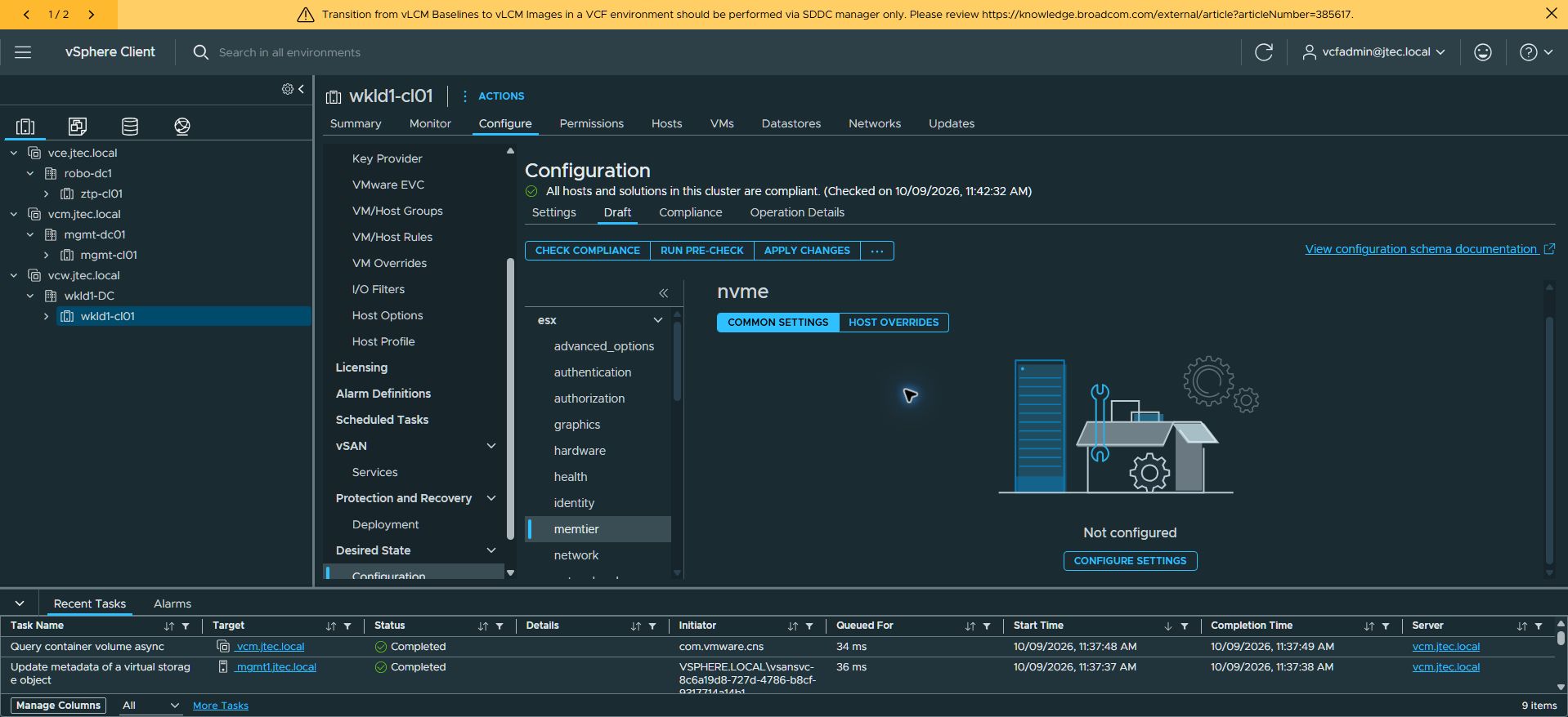 Open nvme and select Configure Settings under Common Settings.