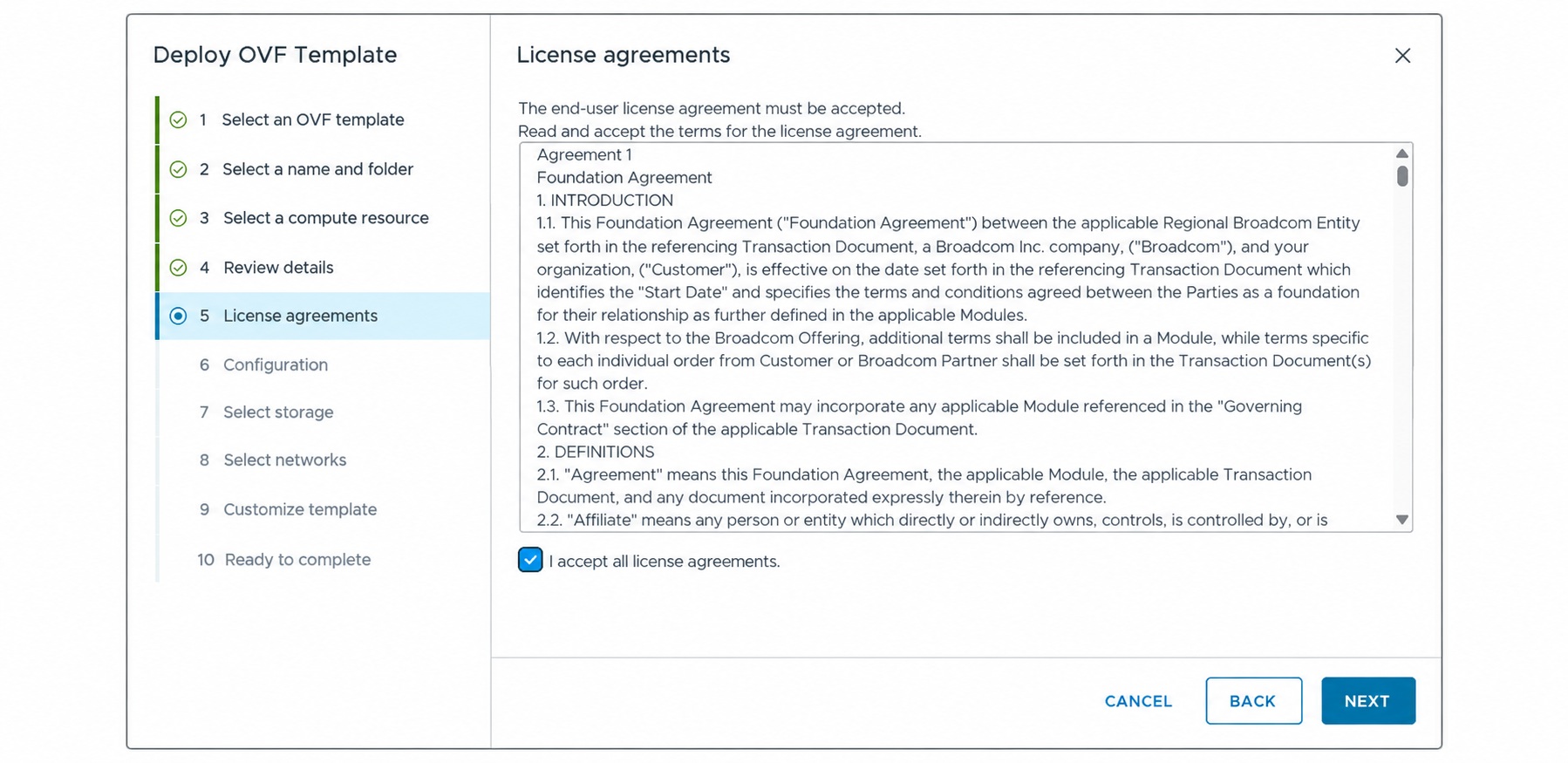 Review the license agreement.